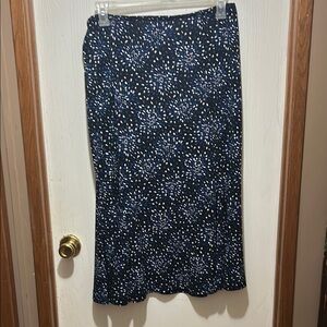 Sag Harbor Blue and White Midi Pencil Skirt for Casual Wear